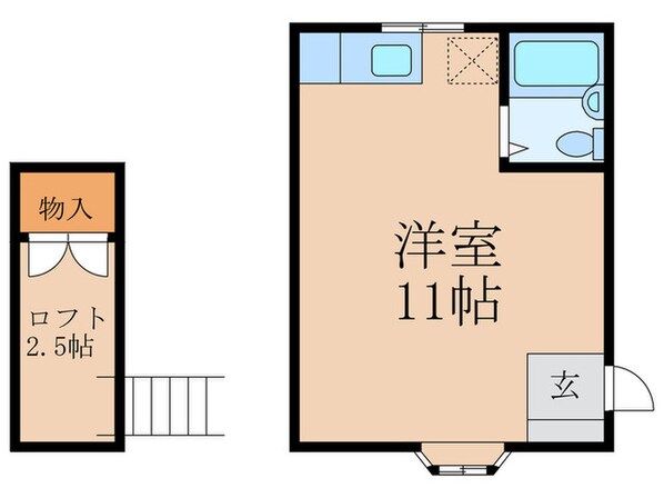 引野アパ－トの物件間取画像